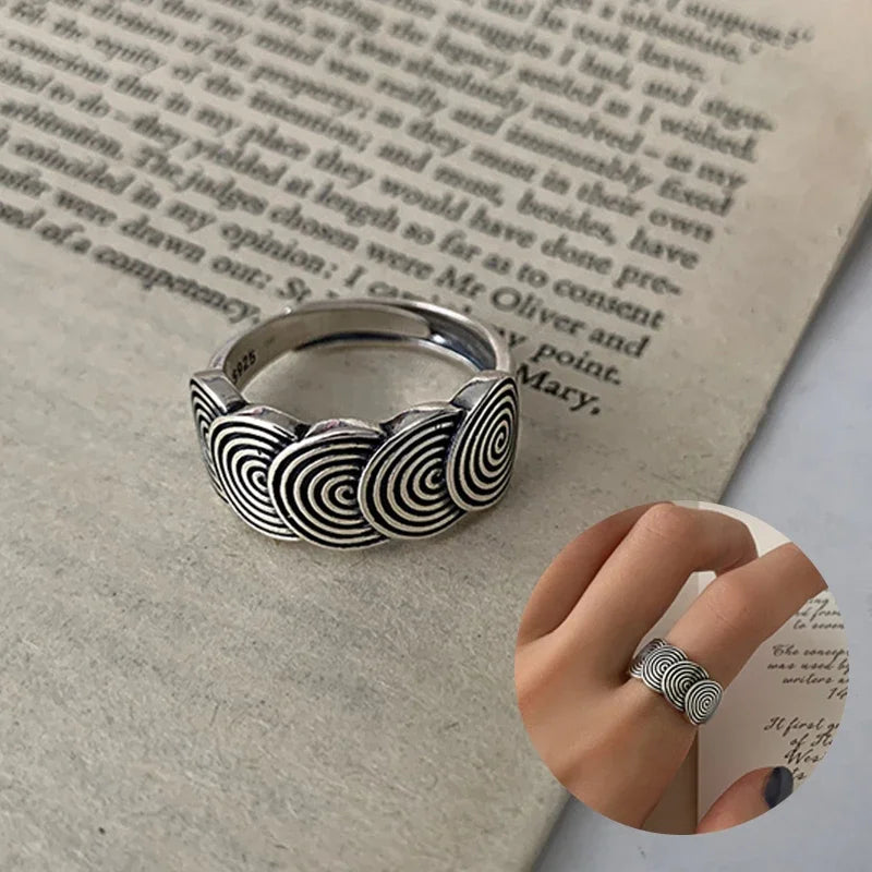 P925 Silver Dragon Punk Ring