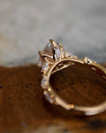An elegant 2-carat oval diamond ring in 18K gold, perfect for a marriage proposal
