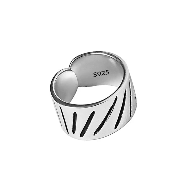 P925 Silver Dragon Punk Ring