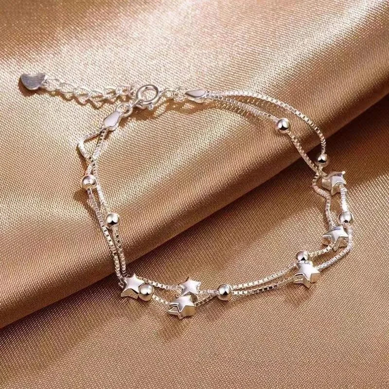 Vintage 925 Silver Zircon Bracelet