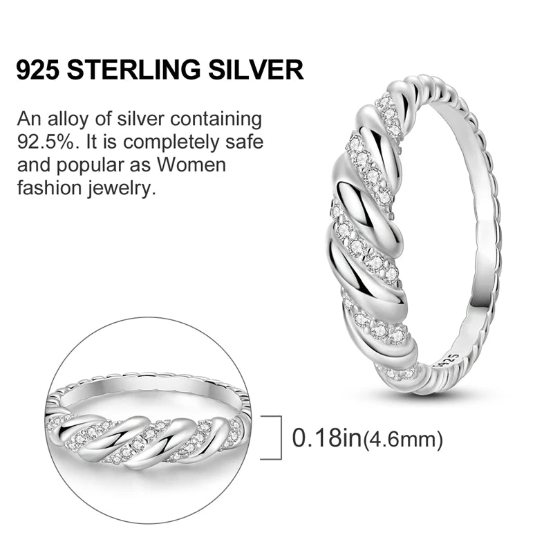 925 Silver Luxury Zircon Ring