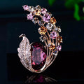 Luxurious Crystal Brooch for Women – Retro Elegant Coat Pin