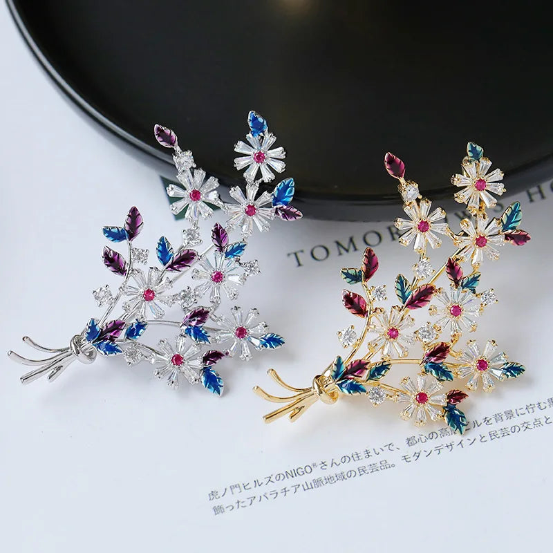 Colorful Flower Brooch – Elegant Fashion Pin