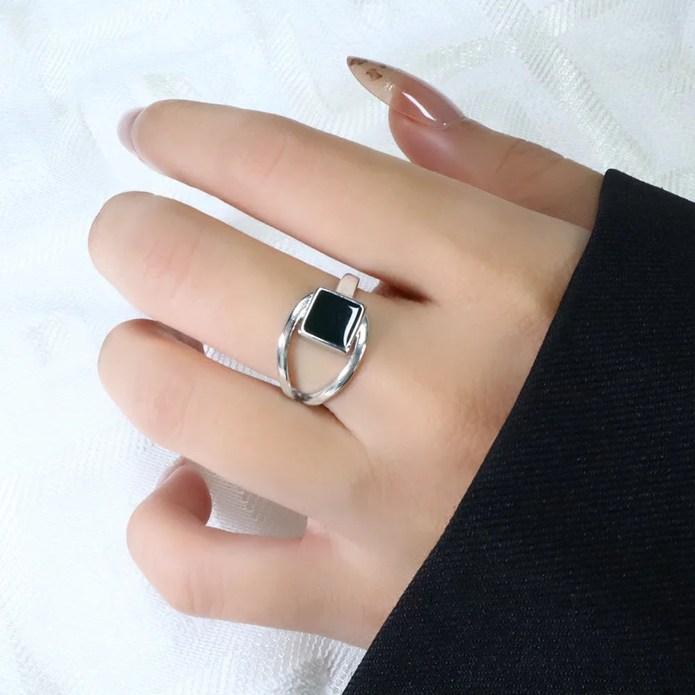 P925 Silver Dragon Punk Ring