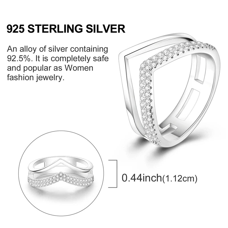 925 Silver Luxury Zircon Ring