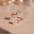 Sparkling Flower Open Ring for Women – Elegant Gift